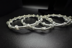 Radiant Tides Bangles Silver Finish