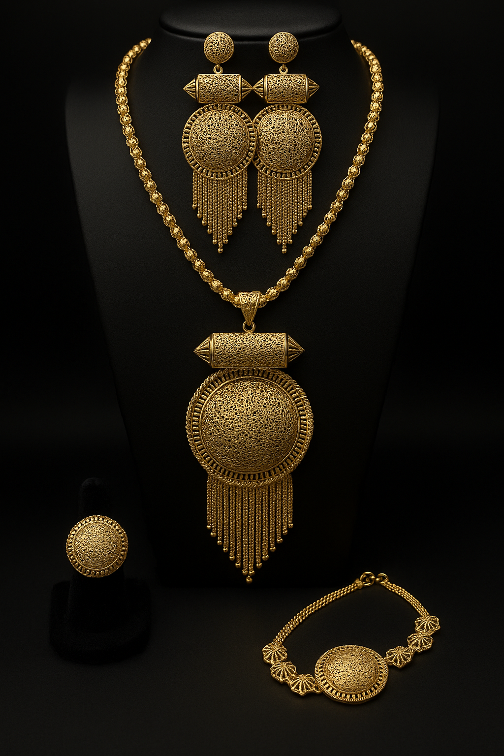 Royal Filigree Cascade Gold Set
