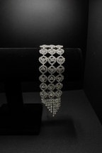 Radiant Lattice Rhinestone Cuff Bracelet