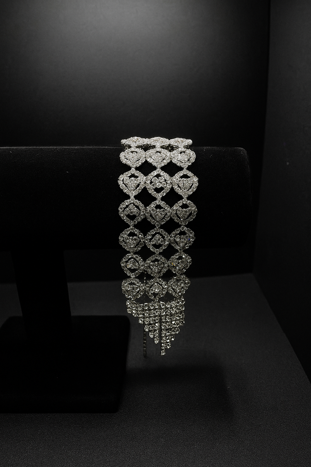 Radiant Lattice Rhinestone Cuff Bracelet