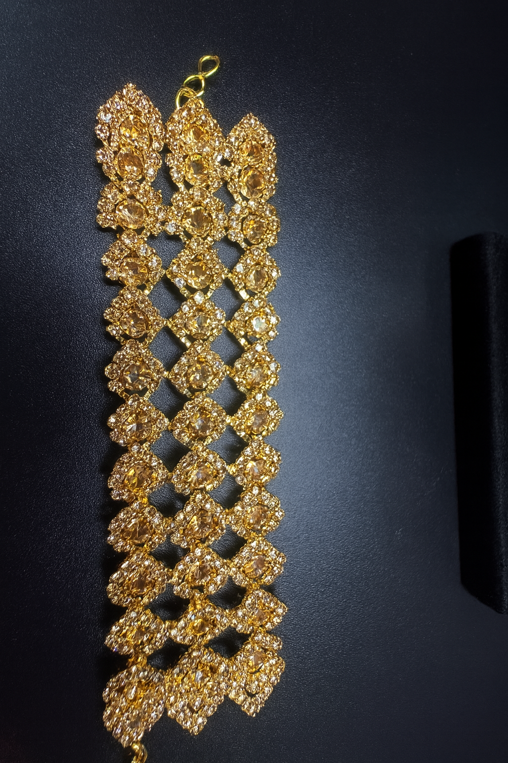 Radiant Lattice Rhinestone Cuff Bracelet