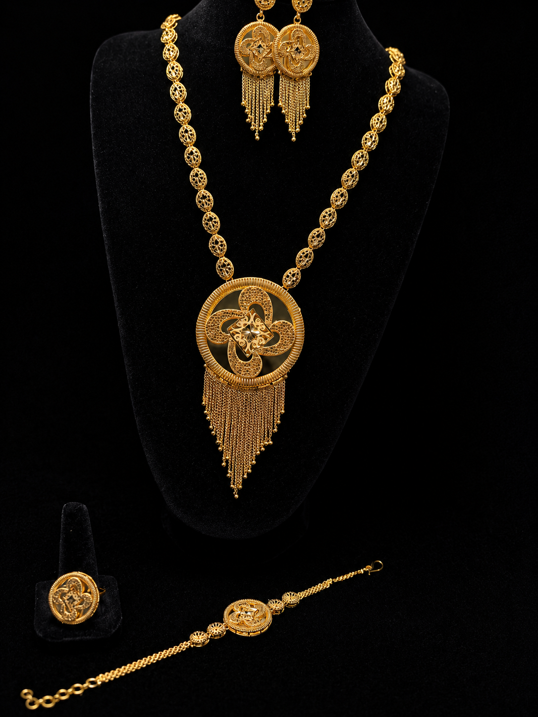 24K Elegant Bloom Jewelry Ensemble