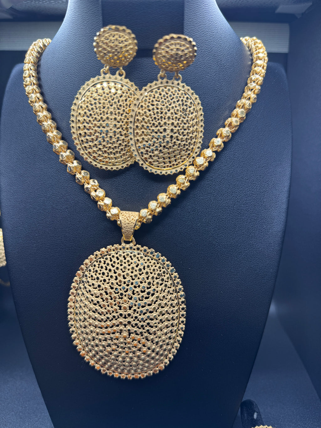 Dubai Filigree Oval Set  Necklace, Earrings, Bracelet & Adjustable Ring
