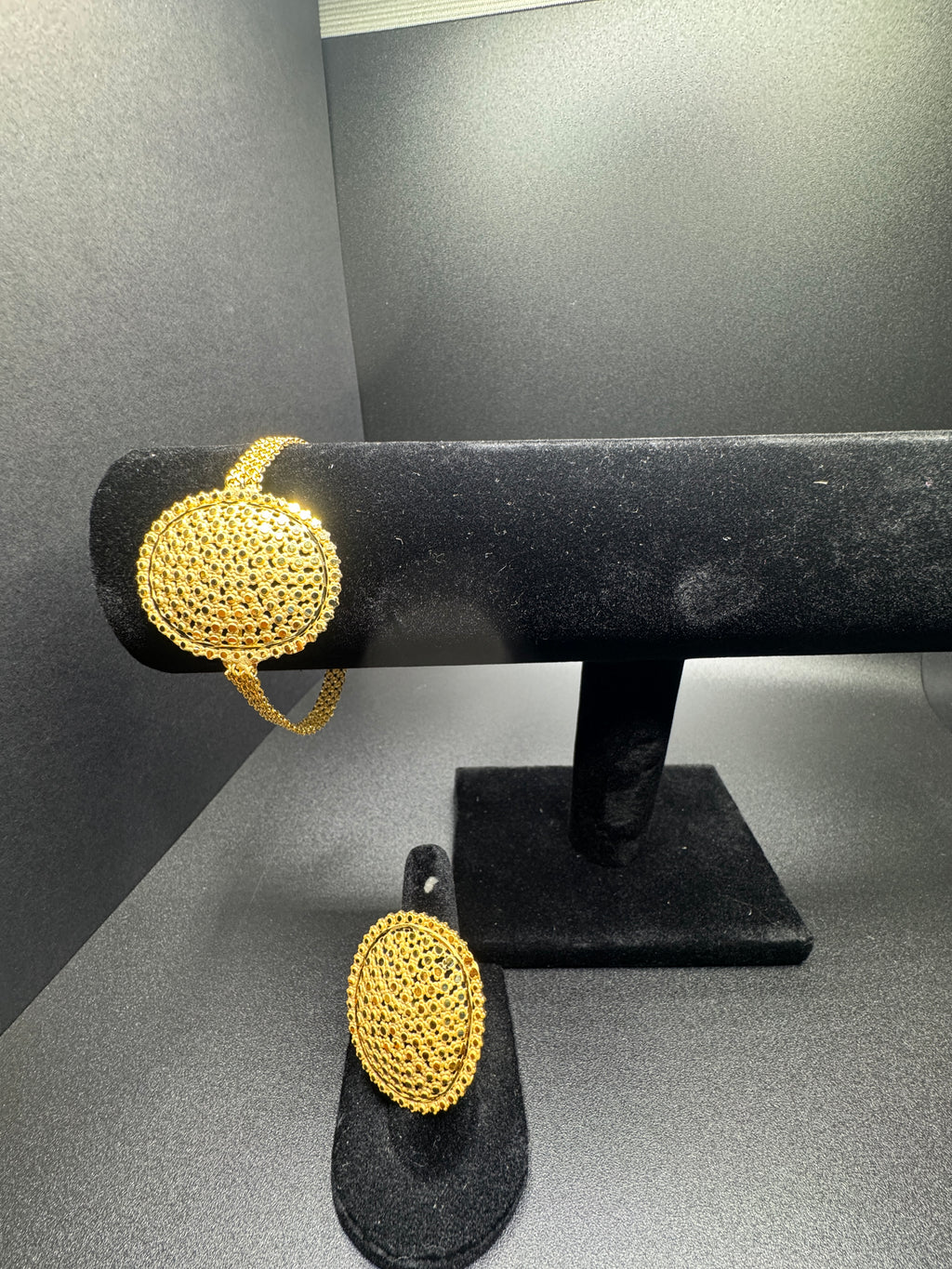 Dubai Filigree Oval Set  Necklace, Earrings, Bracelet & Adjustable Ring