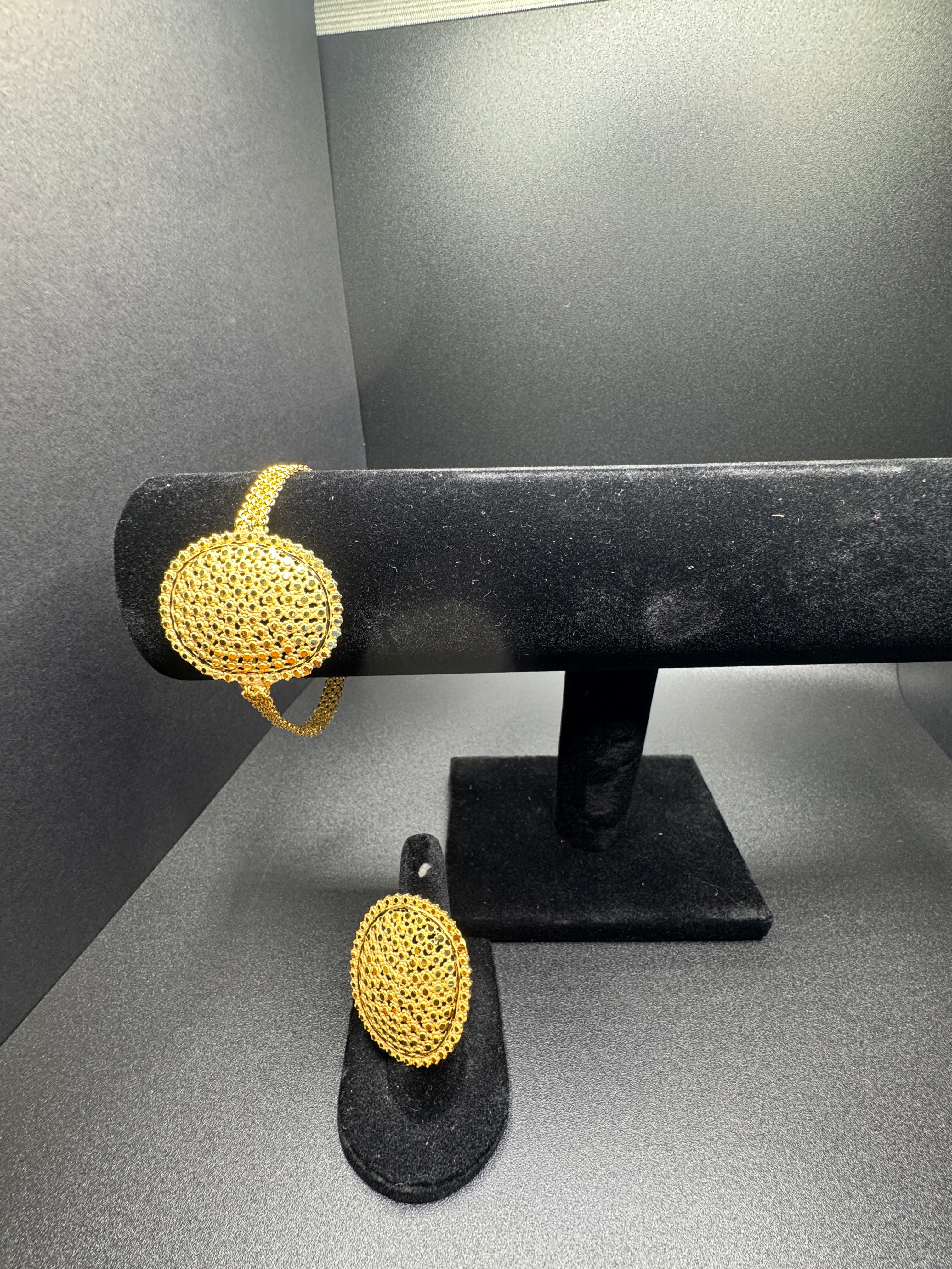 Dubai Filigree Oval Set  Necklace, Earrings, Bracelet & Adjustable Ring