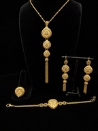 Layali Gold Drop Set  Luxury 4 Piece Jewelry Collection