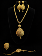 Celestial Drop Jewelry Set 24K Elegant Filigree Collection