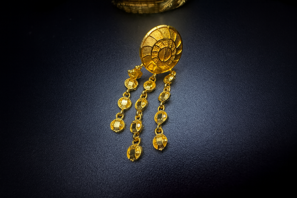 Royal Heritage 24K Gold Jewelry Set Bangles, Earrings & Ring