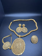 Dubai Filigree Oval Set  Necklace, Earrings, Bracelet & Adjustable Ring