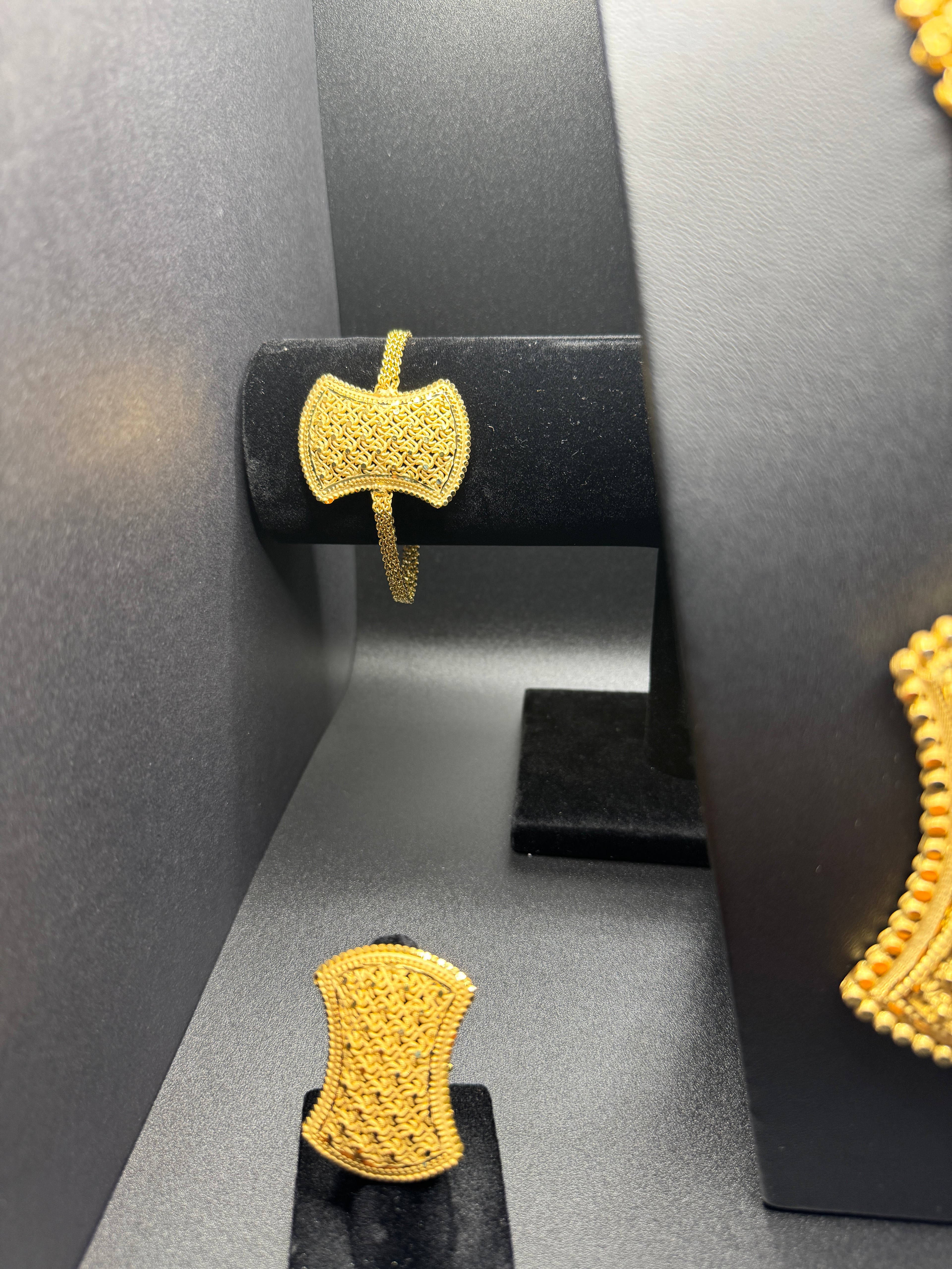 Royal Dubai Filigree Set  24K Gold-Plated Necklace, Bracelet, Ring & Earrings