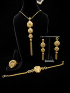 Layali Gold Drop Set  Luxury 4 Piece Jewelry Collection