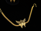 Royal Butterfly Filigree Gold Jewelry Set Dubai Style Necklace Earrings Ring Bracelet