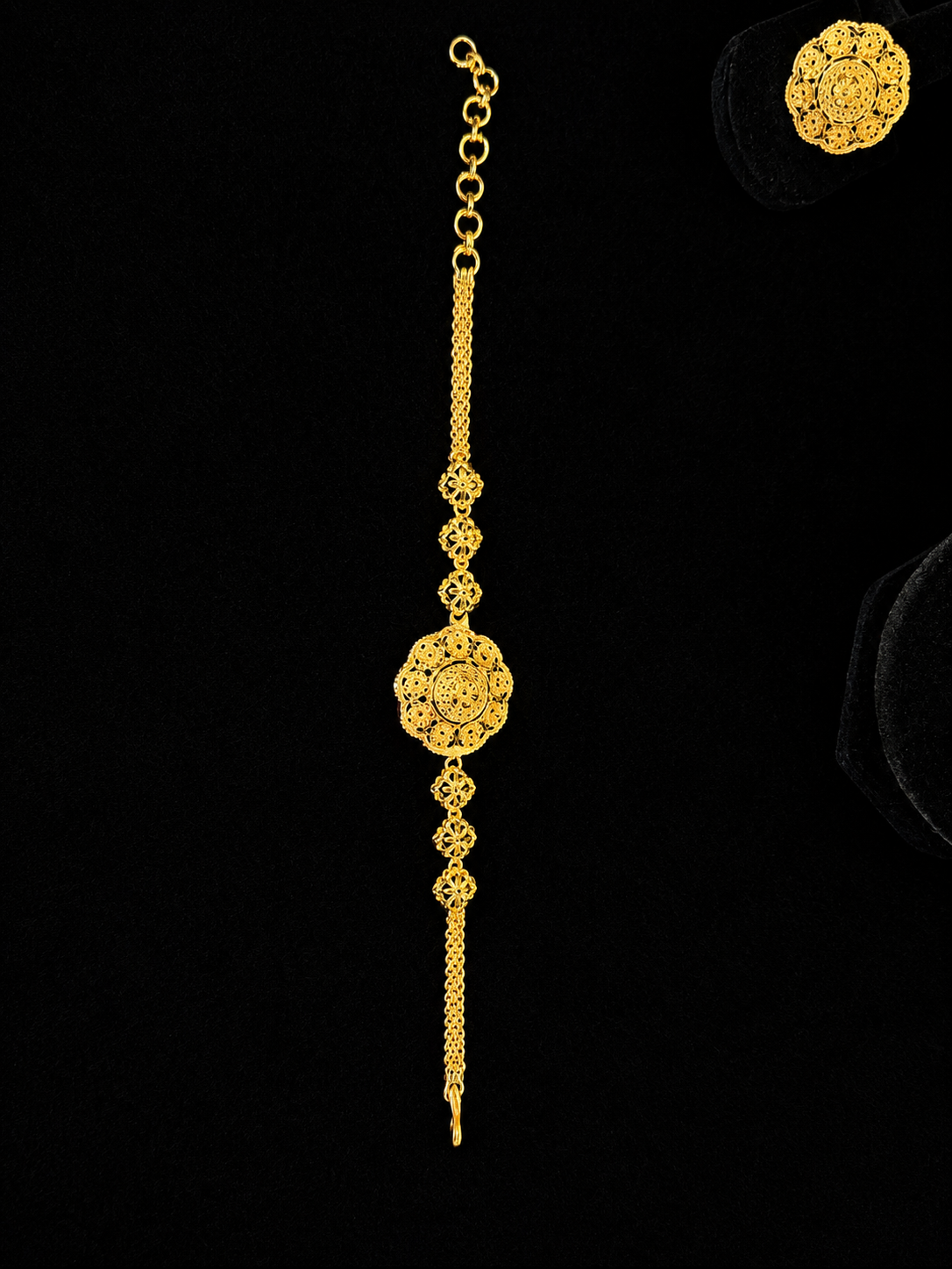 Empress Gold Filigree Jewelry Collection Full 4 Piece Set