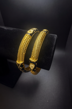 24K Midnight Majesty Dubai Bangles Luxury Black & Gold Arabic Jewelry