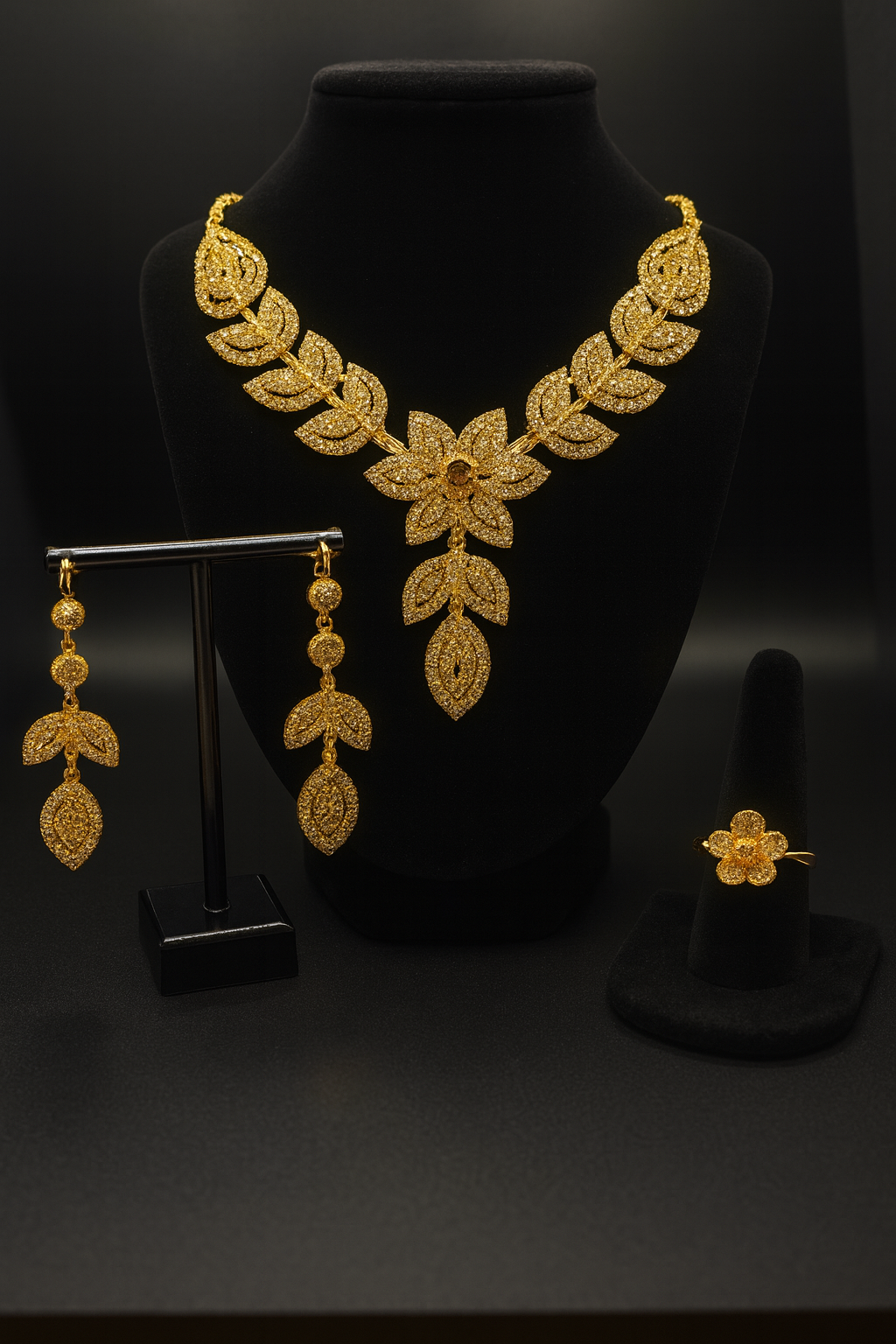 Golden Bloom Jewelry Set
