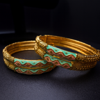 Zafira Royale 24K Gold Jewelry Set Bangles, Earrings & Ring