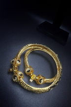 24K Midnight Majesty Dubai Bangles Luxury Black & Gold Arabic Jewelry