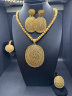 Dubai Filigree Oval Set  Necklace, Earrings, Bracelet & Adjustable Ring