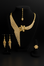 Radiant Bloom Gold Jewelry Set